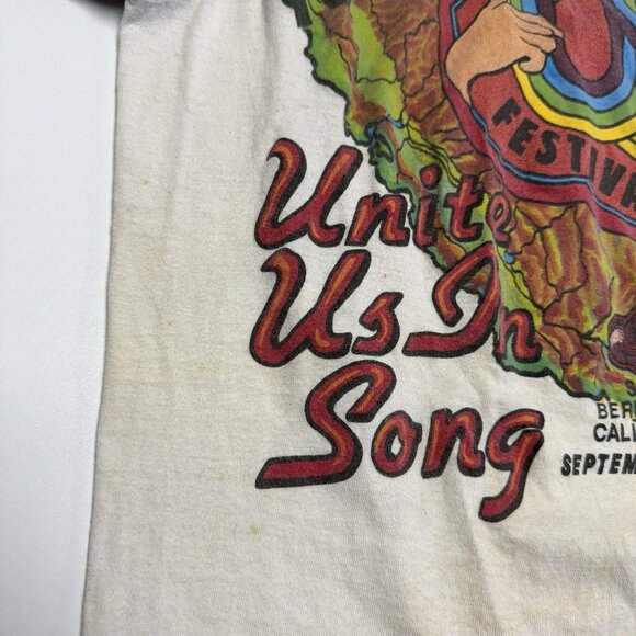 Vintage 80s The US Festival T Shirt L 18x26 Grateful Dead Fleetwood Mac 1982 - Picture 4 of 13